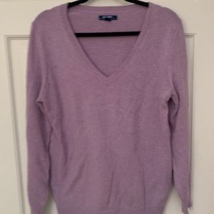 Purple V Neck Sweater